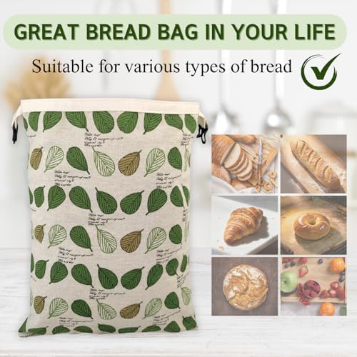 2 Pack Beeswax Bread Bags for Homemade Bread with Zipper, Large 13x17'' Reusable Beeswax Sourdough Bread Storage Bag, Keep Loaves Fresh Longer, Freezer Safe & Airtight, Natural, Zero Waste - Image 5