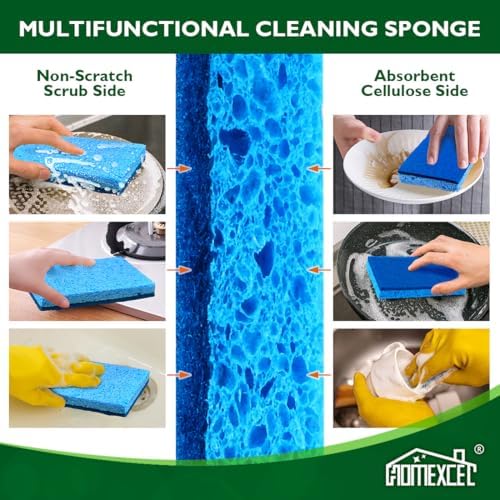 HOMEXCEL Extra Large Sponges Kitchen 6PK, Non-Scratch Sponge for Cleaning - Image 5