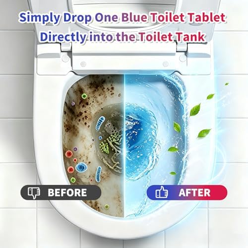 SOPAMI Automatic Toilet Bowl Cleaner Tablets Drop-In Tank Cleaner for Bathroom 6pcs Prevent Stains & Deodorize, Long-Lasting Cleaning Tabs, Easy-Use Freshener for Bowl & Tank - Image 5