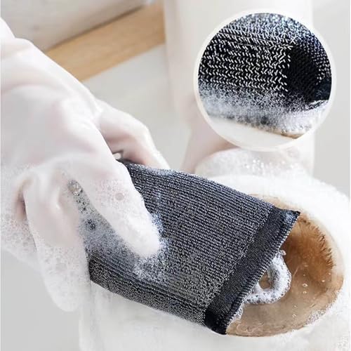 Steel Wool Scrubber Dish Sponges - Kitchen Scrubbing Pads Pot Scrubber for Kitchen Non Scratch, Soft and Fast sponges for Cleaning (6 Pack) - Image 5