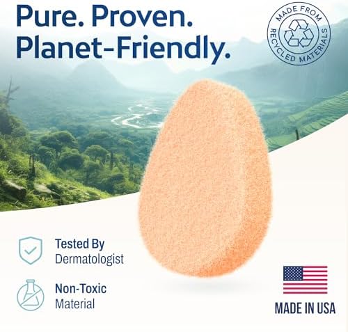 HartFelt 2ct Tear Drop Gentle Face Scrubber for Women | Reusable Facial Sponges for Daily Cleansing | Facial Exfoliating Pads for Removing Dead Skin, Dirt & Makeup | Made in USA - Image 6