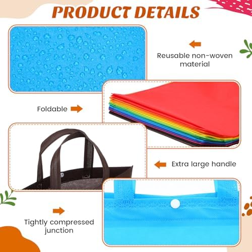 Paterr 100 Pcs Reusable Shopping Bags Bulk - Image 5
