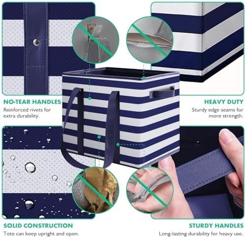 Reusable Grocery Bags 4 Pack, Foldable & Water Resistant Shopping Bags - Image 4