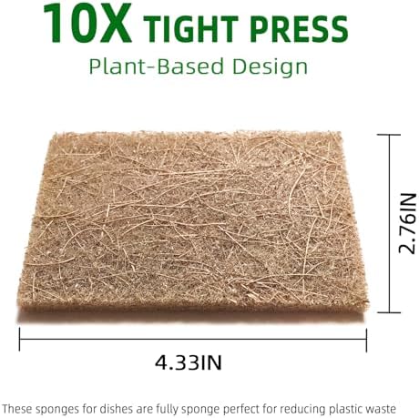24 Pack Plant-Based Fiber Scrub Dish Sponge (graybrown) - Image 7