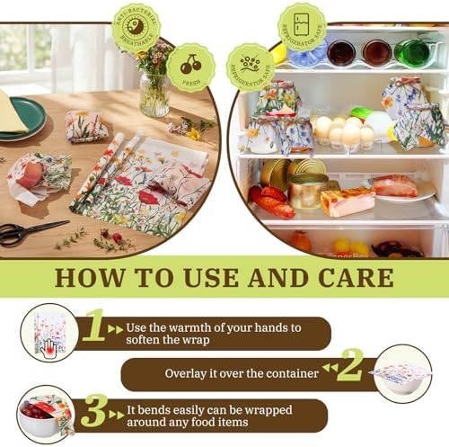 3 Rolls 13 x 40 Inches Reusable Beeswax Wraps for Food - Image 4