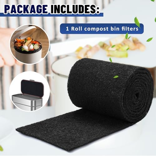 Reallnaive Square Compost Bin Charcoal Filter Sheets, Activated Carbon - Image 3
