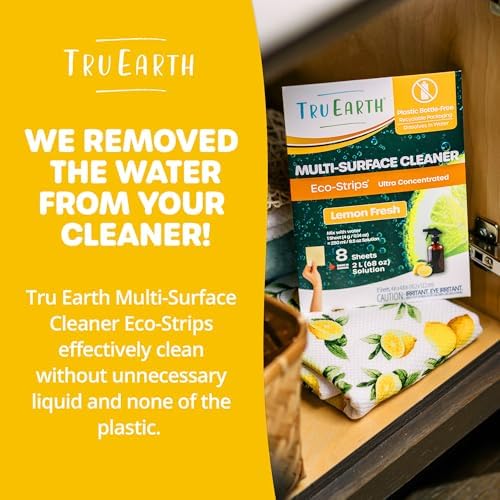 Tru Earth Multi-Surface Cleaner Eco-Strips, Lemon Fresh, 8 Strips - Image 4
