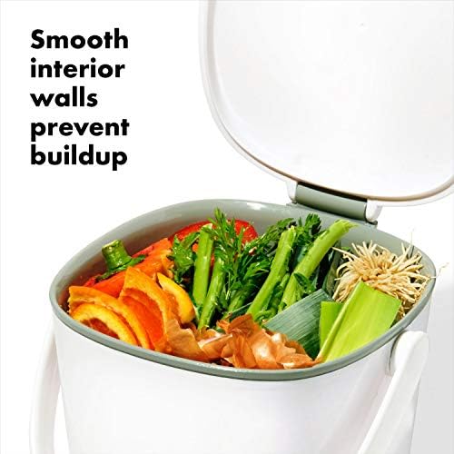 OXO Good Grips Easy-Clean Compost Bin, White, 0.75 Gal - Image 2