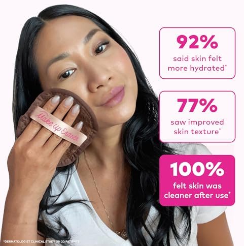 The Original MakeUp Eraser 7-Day Set, Erase All Makeup With Just Water, Including Waterproof Mascara, Eyeliner, Foundation, Lipstick, Sunscreen, and More! Neutrals, 7ct. - Image 5