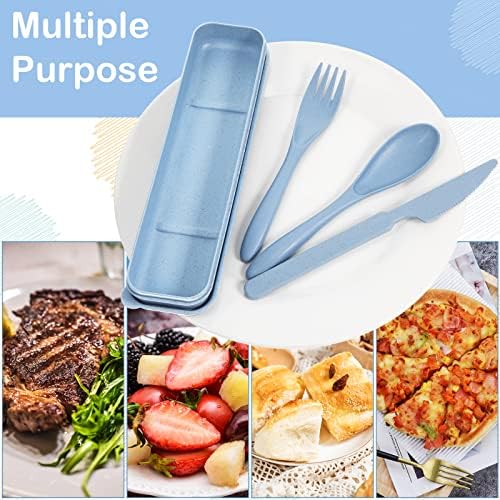 Yahenda 28 Sets Reusable Travel Utensils Set with Case Bulk, Pastel Color - Image 5