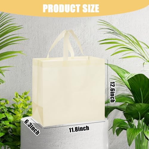 50pcs Reusable Grocery Bags with Handles Non Woven Shopping Tote Bags Bulk - Image 5