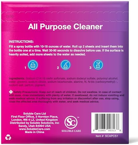 All Purpose Cleaner Sheets: Lemon Scent, Makes 5 Bottles - Image 6