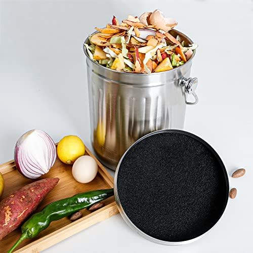 MyLifeUNIT 16 Pack Compost Bin Filter, Kitchen Compost Pail Charcoal Filter Replacements (7.25 inches) - Image 6