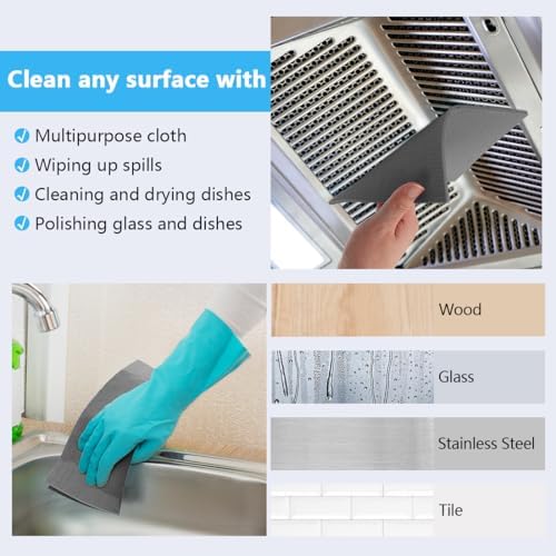 HOMEXCEL 10PK Swedish Dishcloths for Kitchen, Absorbent Dish Cloths, 7x6in - Image 4