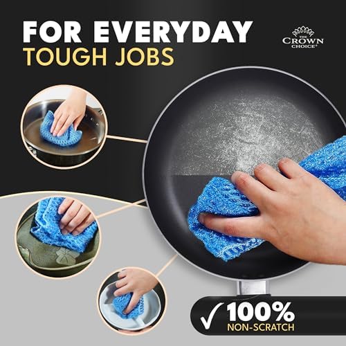 Non Scratch Dish Scrubbers for Cleaning Dishes (12 PK) - Reusable Kitchen Sponge - Replace Dish Sponges for Washing Dishes - Best Household Scrubbing Pad & Alternative Dishwashing Scrub Pads Supplies - Image 3