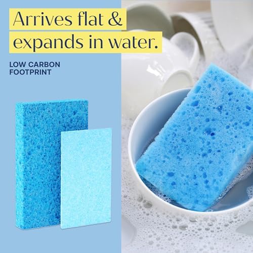 Fab Tab Pop Up Cellulose Sponges - Expanding Kitchen Scrubbers, 12 Pack - Image 4