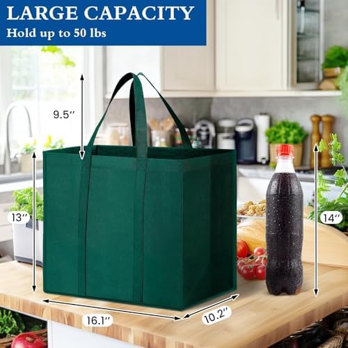 Reusable Grocery Shopping Bags 10 Pack Large Foldable Tote Bags Bulk - Image 4
