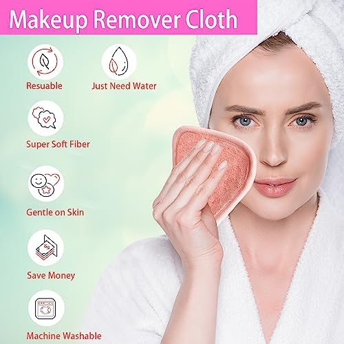 Makeup Remover Cloths Face Pads Reusable Microfiber Facial Cleansing Cloths - Image 2