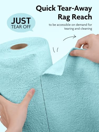Fantasticlean Microfiber Cleaning Cloth Roll- 75 Sheets, 12" x 12" (Blue) - Image 2