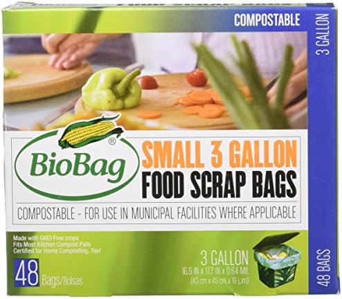 Bio Bag Compostable Small 3 Gallon Bags 48 Count by BioBag by BioBagAmericasInc