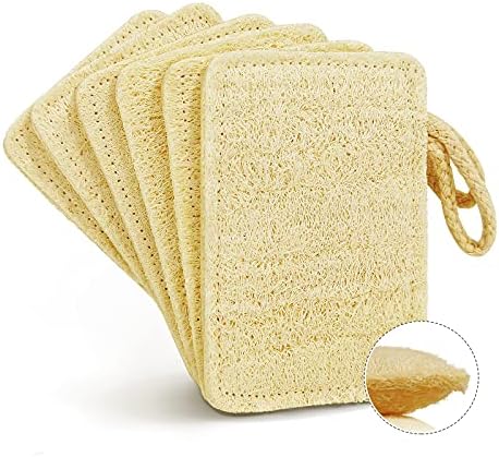 YIOINGJIE Natural Loofah Kitchen Dish Sponges,6 Pack by YIQINGJIE