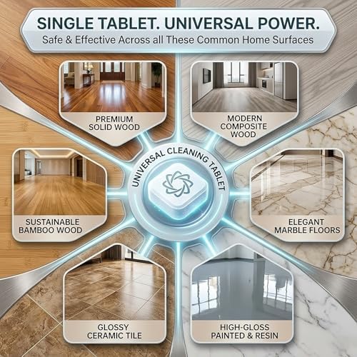 100/300PCS Multi-Surface Floor Cleaner Tablet,Upgraded Floor Cleaning Solution Tablets,Multiple Effect the floors Clean for Hardwood Laminate,Tile Walls Bathrooms & Kitchen Offices(Blue) - Image 3
