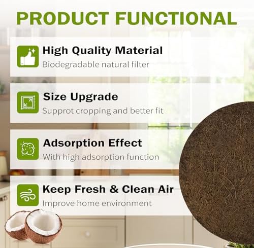 ENLOY 7.25Inch Biodegradable Natural Filter for Kitchen Compost Bin 12 Pack - Image 6