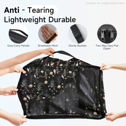 OlarHike 9 Set Packing Cubes for Travel,Gifts for Women Mom,Anti-Tearing Suitcase Organizer,with Over 1000 pcs Mesh Holes,Vacation Essentials & Accessories for Cruise Ship - Image 4