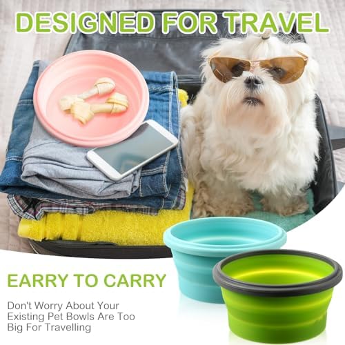 Suclain 4 Pcs Collapsible Bowls with Lids Silicone Camping Food Storage Container Expandable Folding Salad Lunch Box Travel Container for Hiking Camping - Image 6