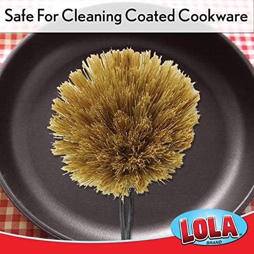 LOLA Replacement Large Head for The Original Tampico Vegetable & Dish Brush, Birchwood & Poly Bristles, Reusable & Washable, 1 Count - Image 4