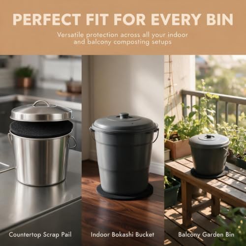 12 Pack 6.7in Compost Bin Filter Charcoal Filters for Countertop Bin Bucket - Image 7