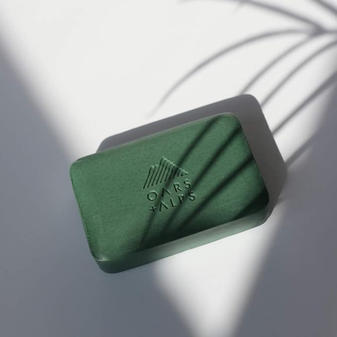 Oars + Alps Peppermint Charcoal Exfoliating Bar Soap for Men, Deep Cleaning & Exfoliating Soap, Made with Clean Ingredients, All Skin Types, Cruelty Free, Paraben Free, Travel Size, 3pk, 6oz