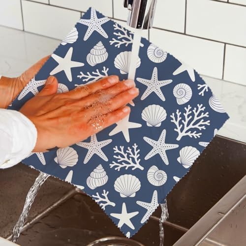 Reusable Beeswax Wraps, Sea Turtle&Starfish Shell Wraps, 9 Pack Eco-Friendly Food Storage, Organic, Sustainable, Zero Waste, Plastic-Free, Sandwich, Bowl, Fruit, 1XL, 3M, 5S - Image 6