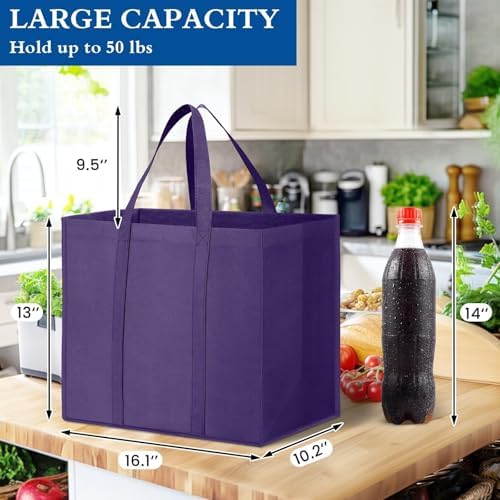 Reusable Grocery Shopping Bags 10 Pack Large Foldable Tote Bags Bulk - Image 4
