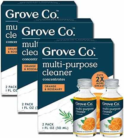 Grove Co. Multi-Purpose Cleaner Refills, 6 x 1fl oz, Orange & Rosemary by GroveCo