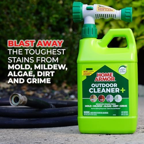 Home Armor Outdoor Cleaner+, 64 oz., Remove Stains from Mold, Mildew, Algae, Dirt and Grime for Visible Results in Seconds, No Scrubbing Required, Plant Safe When Used as Directed - Image 2