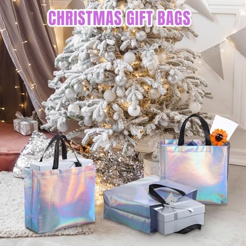 Eccliy 80 Pcs Reusable Gift Bags, Large, Rainbow - Image 2