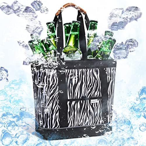 Insulated Cooler Bag Reusable Grocery Tote Bags Transport Large Lunch Box for Women - Image 2