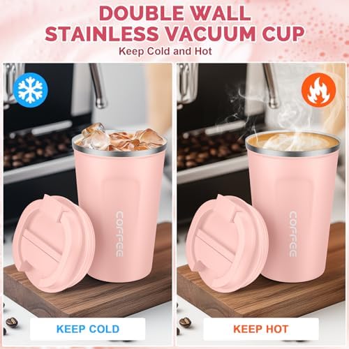 CS COSDDI 12 oz Coffee mug - Stainless Steel Coffee Cup with Leakproof Lid - Image 4