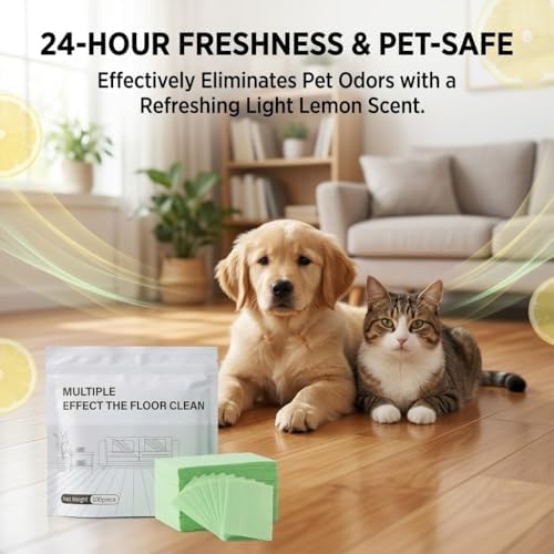Multi-Surface Floor Cleaner Tablet, 100 Count Water Soluble Sheets, Deep Cleaning Solution for Mopping Hardwood, Tile and Laminate Floors, Household Cleaning (Yellow Osmanthus Fragrance, 30PCS) - Image 5