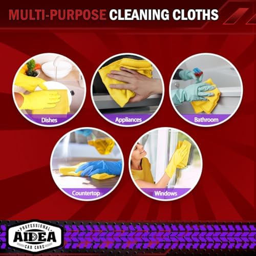 AIDEA Microfiber Cleaning Cloth-20PK, Microfiber Towels for Cars, 12"×12" - Image 7