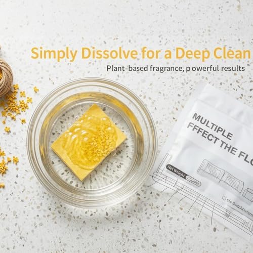 Floor Cleaning Tablets, Multi-Surface Cleaner for Ceramic Tiles, Wood, and Marble Floors, with Fragrance Retention, 100 Count (100pcs, Yellow) - Image 5