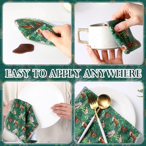 Redbaker 60 Pcs 18 Pcs Reusable Paper Towel for Kitchen,Wild Animal - Image 2