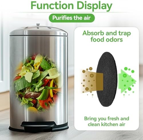RAINFLOW 10 Pack Compost Bin Filters - Cut to Fit Activated Charcoal Pads - Image 4