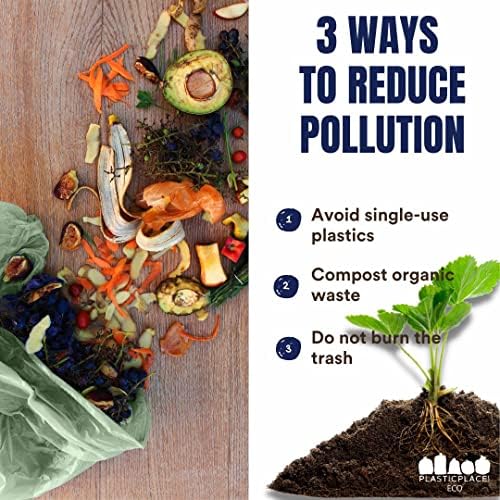 Plasticplace 20-30 Gallon Compostable Trash Bags │ 0.85 Mil │ Green Tint Garbage Can Liners │ 30” x 36” (70 Count) - Image 5