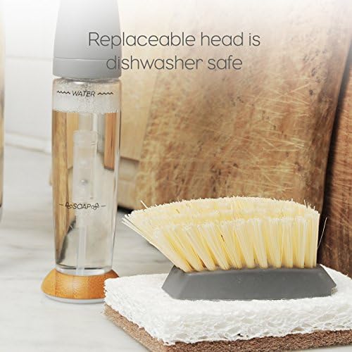 Full Circle Foam Alone 2-in-1 Foaming Dish Brush & Soap Dispenser, Gray - Image 5
