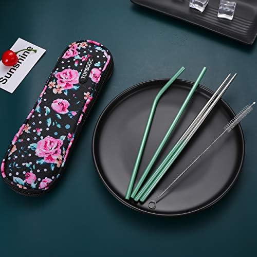Travel Utensils,Reusable Silverware Set To Go Portable Cutlery Set with a Waterproof Carrying Case for Lunch Boxes Workplace Camping Picnic (GraGreen) - Image 7