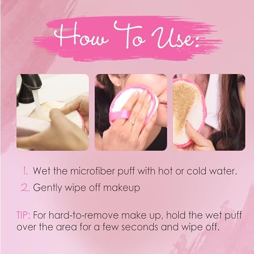 Hollywood Fashion Secrets Microfiber Makeup Remover for Facial Cleansing - Image 5