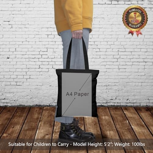 TOPDesign 10-Pack Economical 11.8"x13" Black Cotton Tote Bag, 5oz Lightweight Fabric, Small Reusable Grocery Shopping Cloth Bags, DIY Your Creative Designs - Image 3