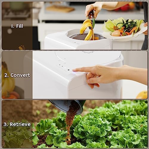 Airthereal R500 Electric Kitchen Composter, 2.5L, Pearl White - Image 5